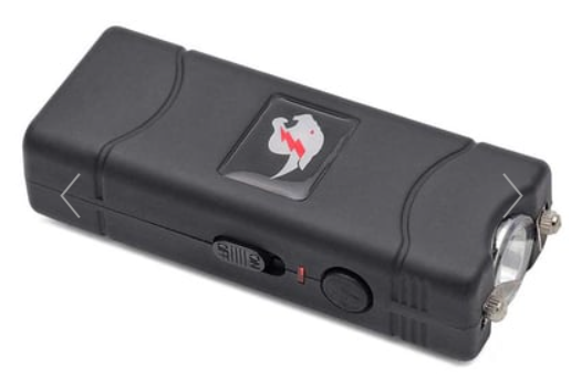 Mini Stun Gun and Pepper Spray Combo for Self Defense - Black