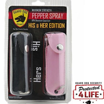 2-PACK HIS & HERS PERSONAL DEFENSE PEPPER SPRAY OC-18 1/2 OZ - Safe At College