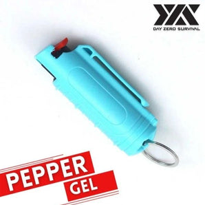 DZS TACTICAL PEPPER GEL - TURQUOISE HARD CASE WITH BELT CLIP - Safe At College