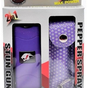 STUN GUN AND PEPPER SPRAY COMBO - Safe At College