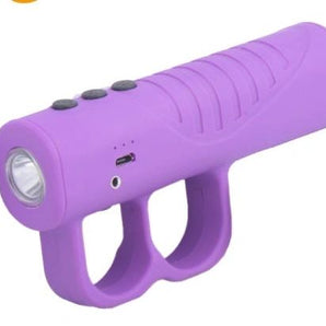 PURPLE ELECTRO GRIP MULTI-FUNCTIONAL KNUCKLE STYLE STUN GUN FLASHLIGHT WITH GLASS BREAKER - Safe At College